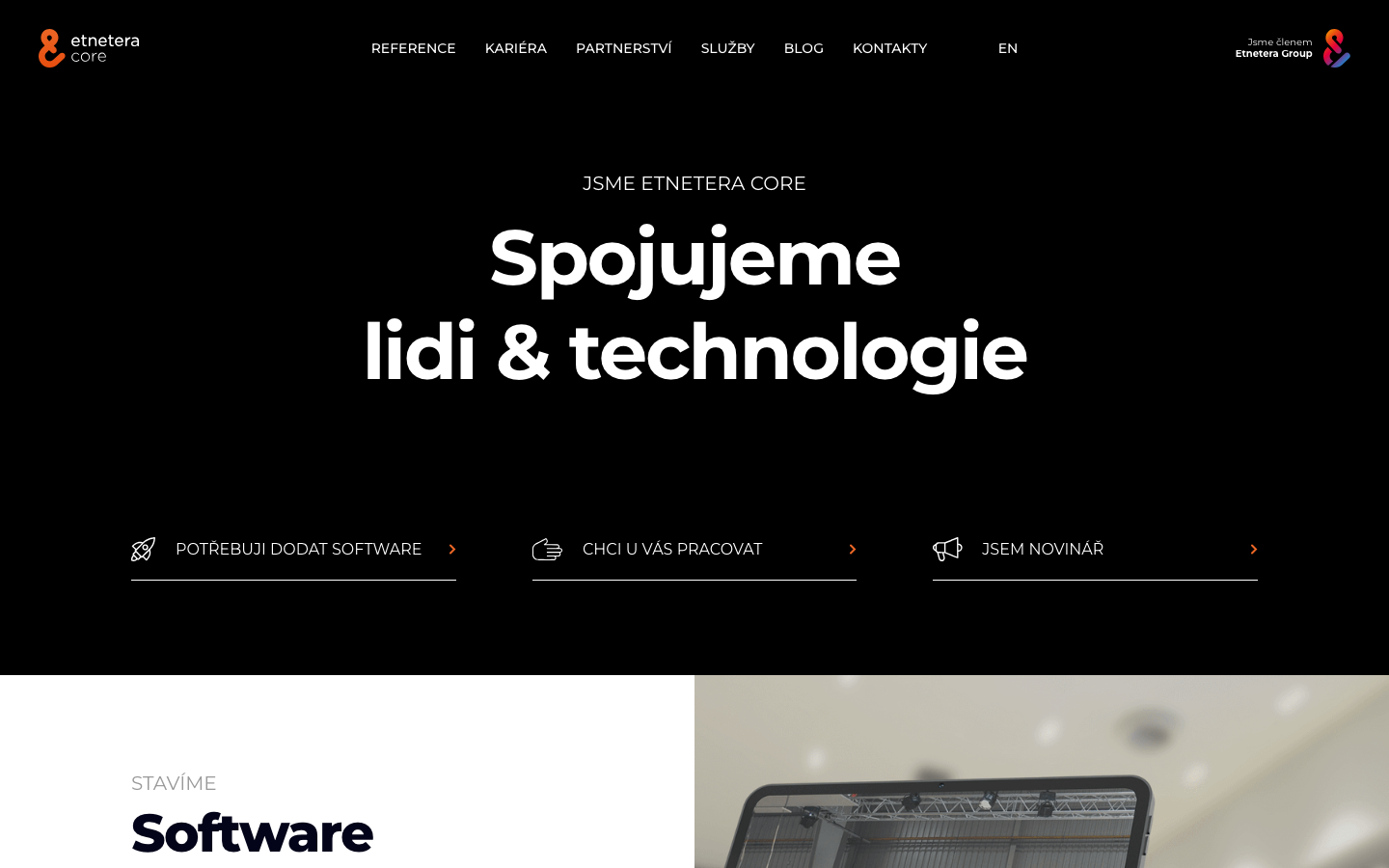 Snimek webu Etnetera