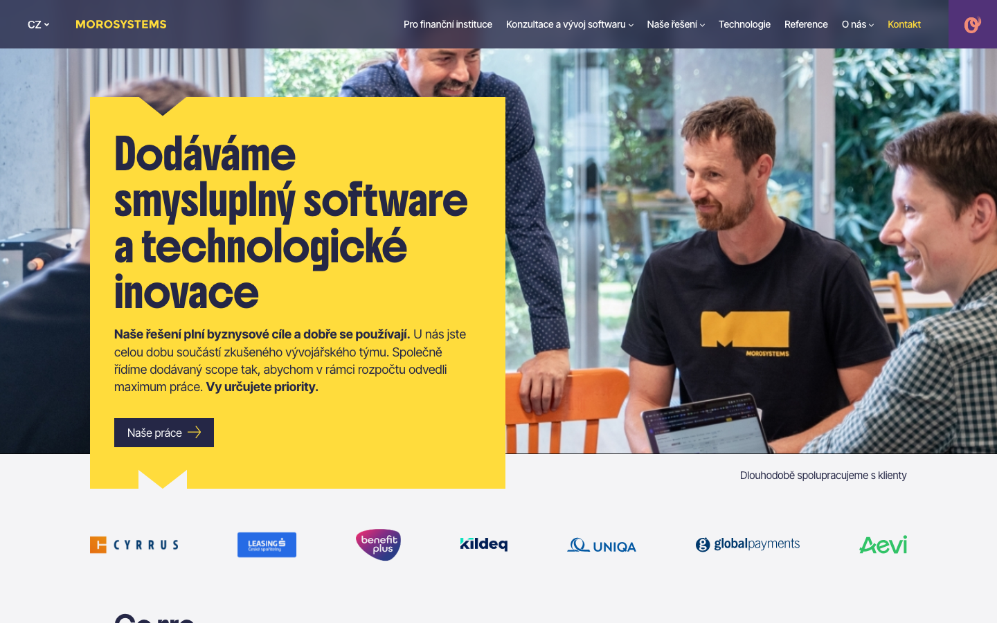 Snimek webu MoroSystems