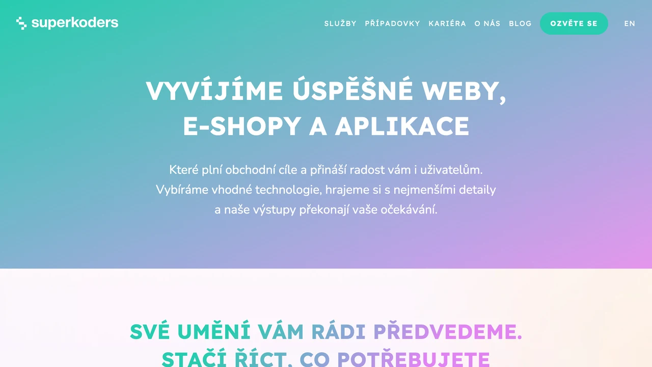 Snimek webu SUPERKODERS